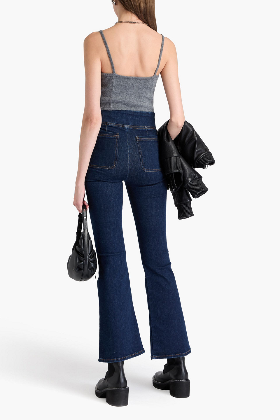 FRAME BARDOT HIGH-RISE FLARED JEANS