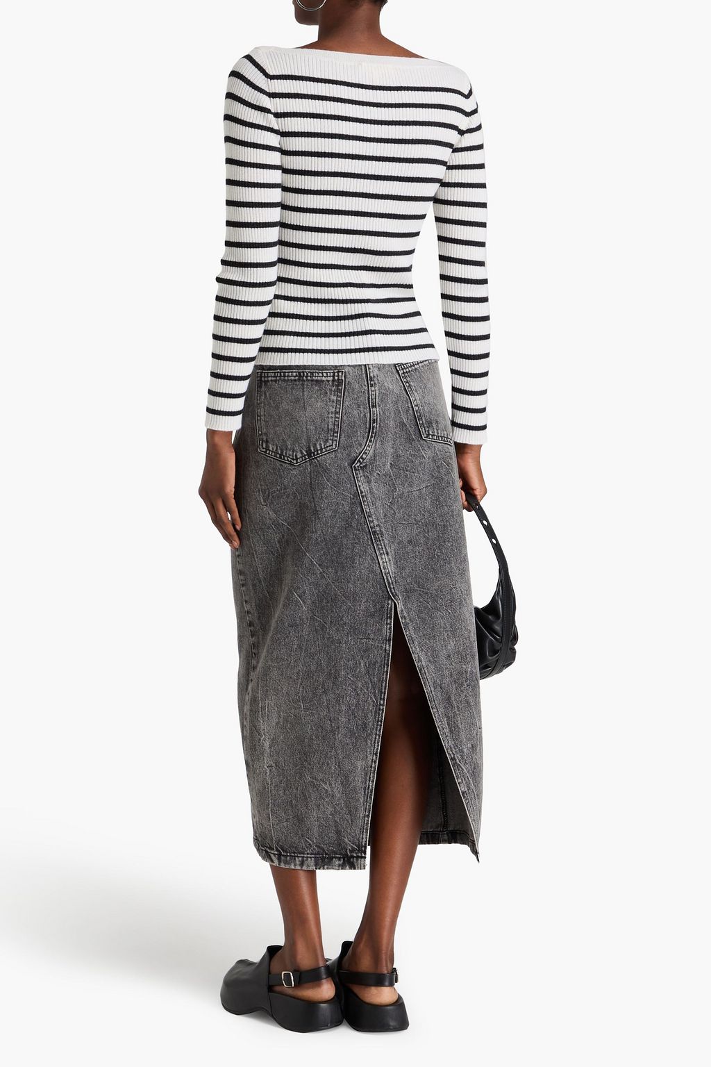 FRAME Striped wool, cashmere and silk-blend sweater