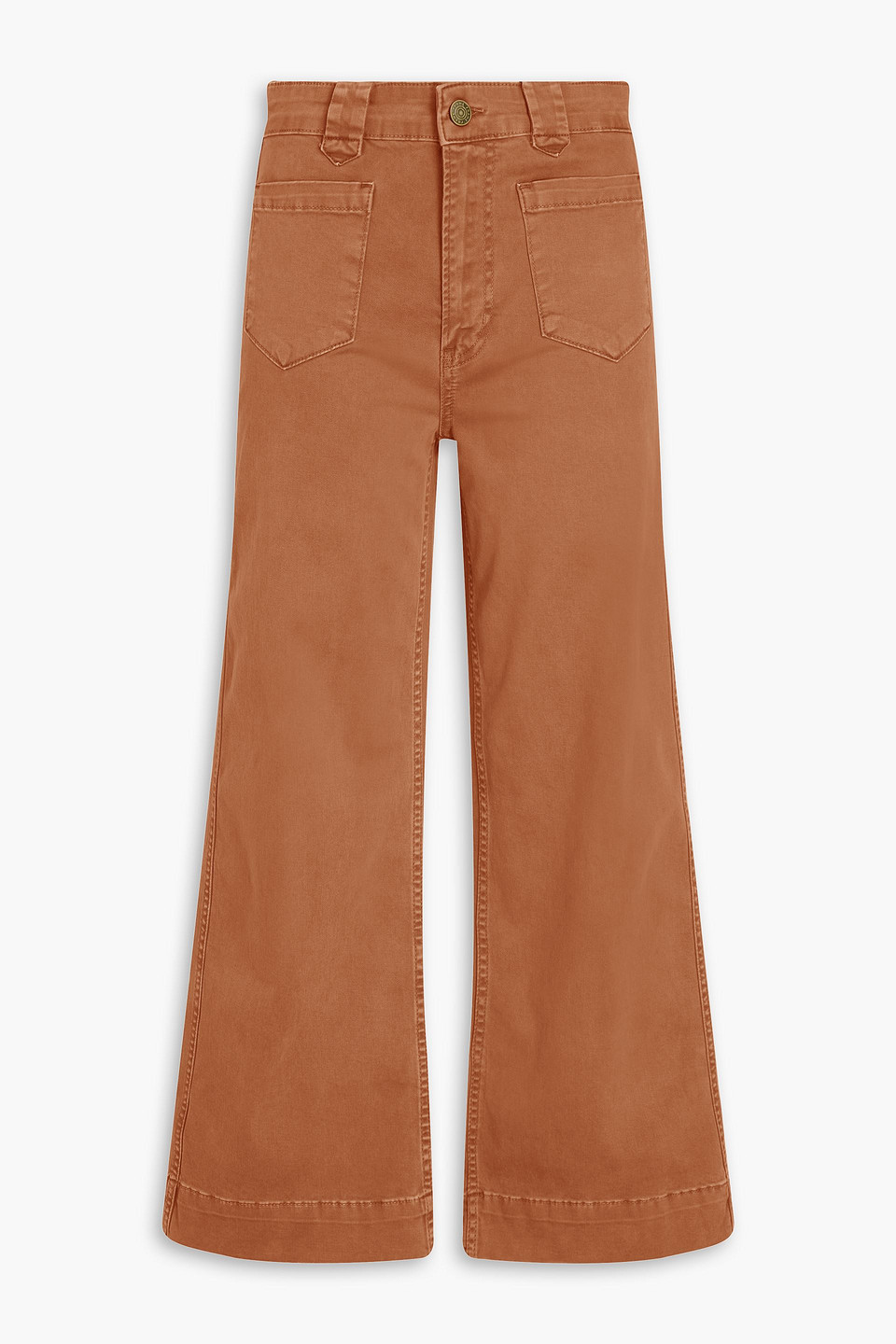 Frame Utility Relaxed Fit Straight Leg Ankle Jeans In Tan
