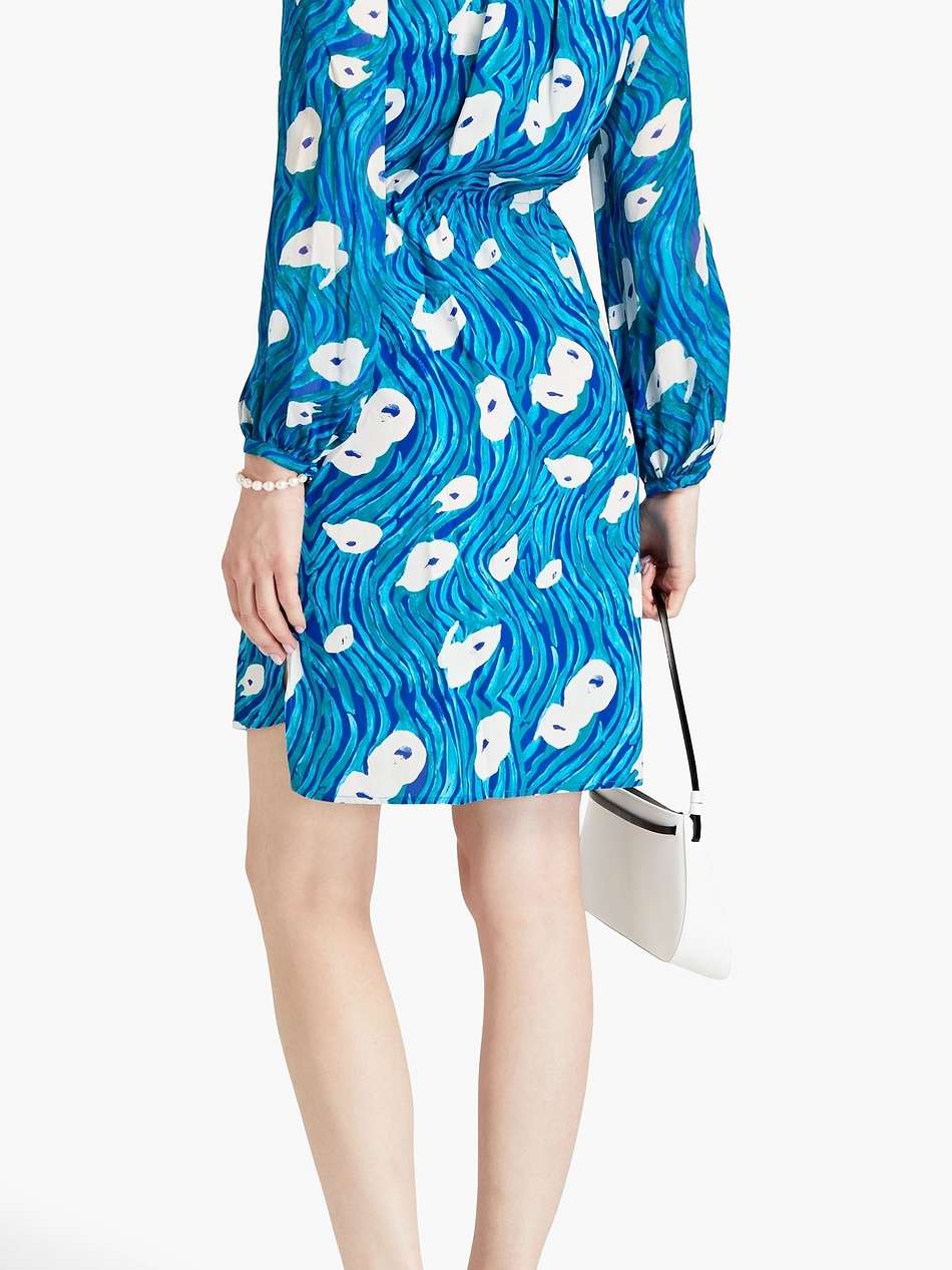 sonoya printed crepe de chine dress