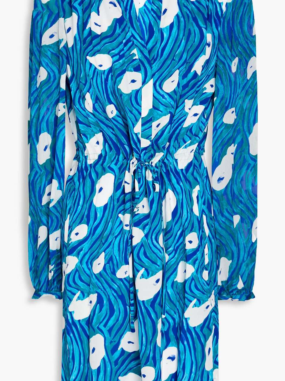 sonoya printed crepe de chine dress