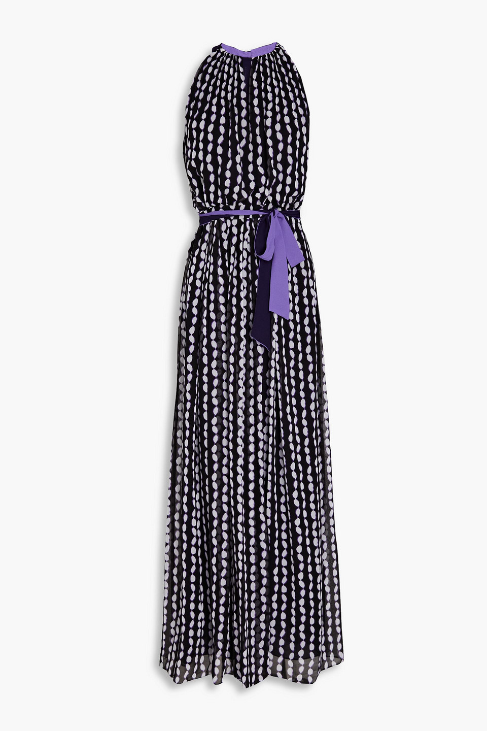Diane Von Furstenberg Miriam Sleeveless Print Dress In Black