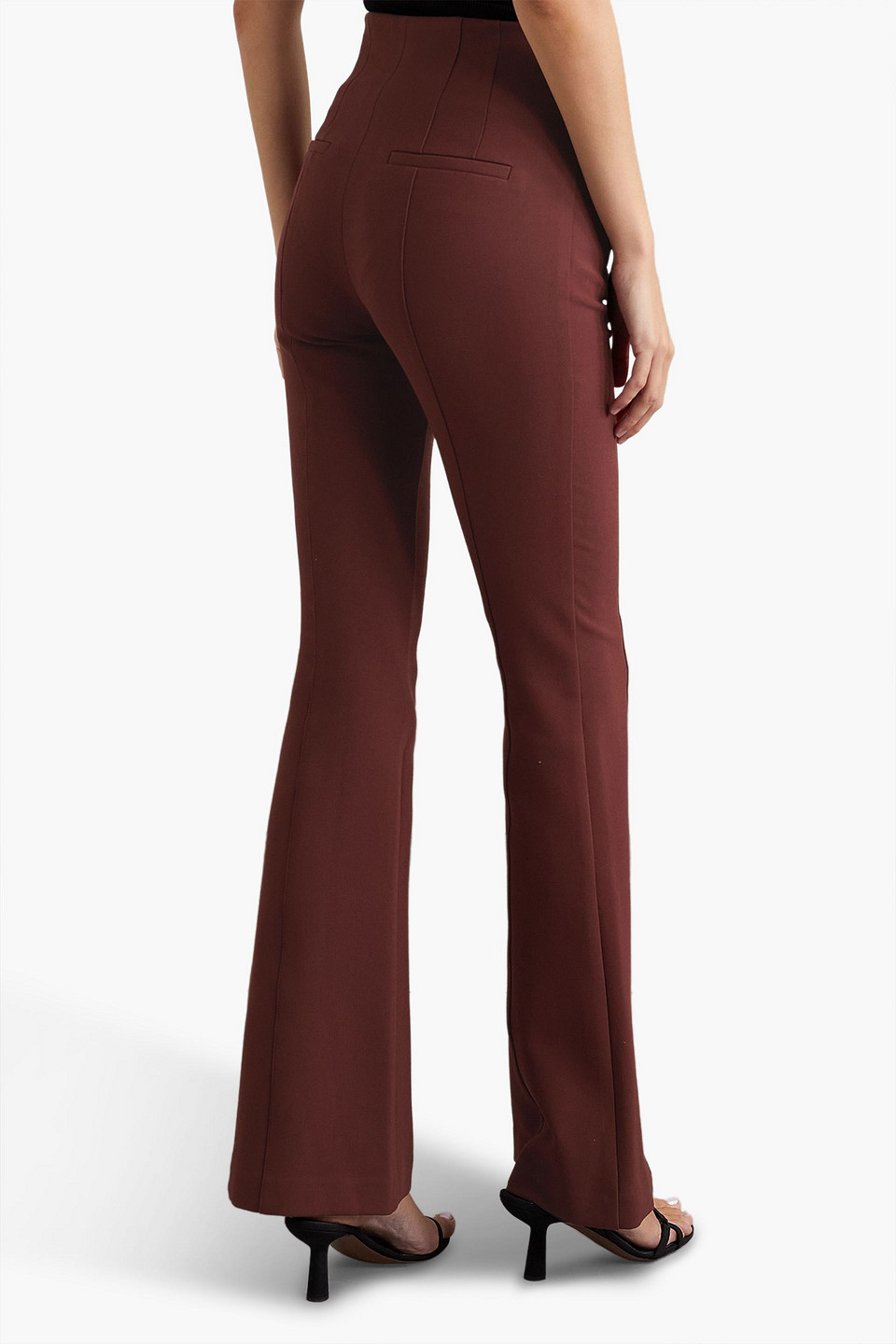 VERONICA BEARD AZARIAH STRETCH-CREPE FLARED PANTS