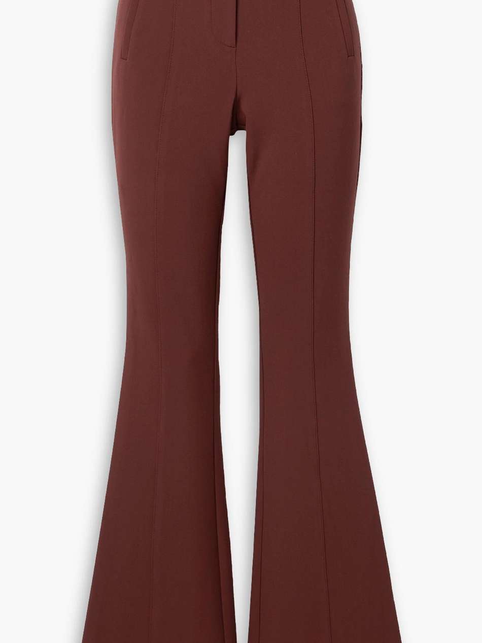 azariah stretch-crepe flared pants