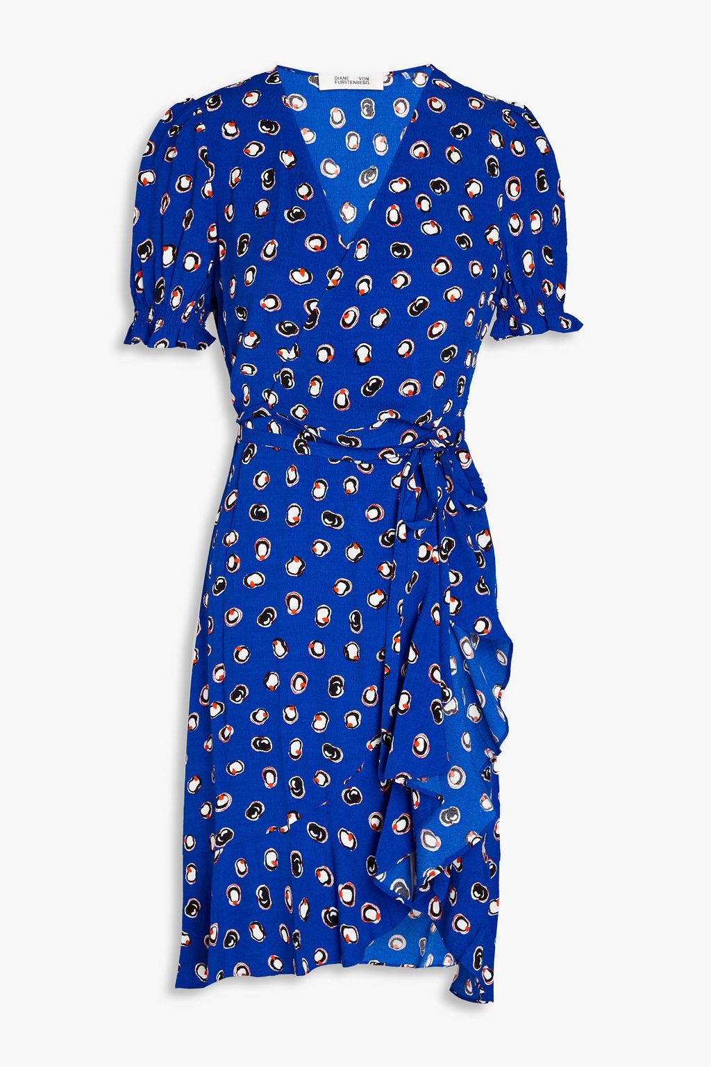 DIANE VON FURSTENBERG Emilia printed crepe mini wrap dress | THE OUTNET