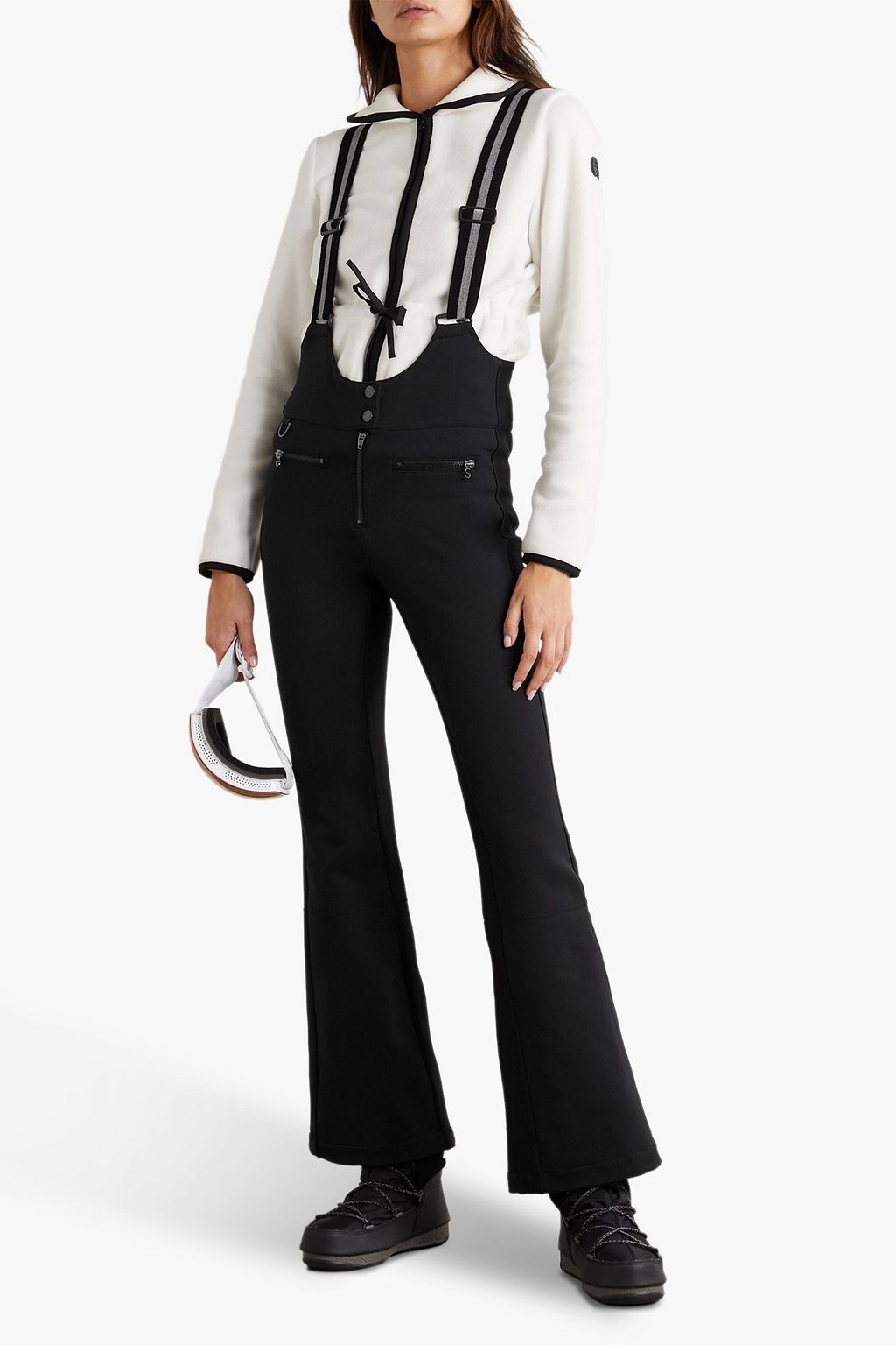 ERIN SNOW Kris striped bootcut ski salopettes