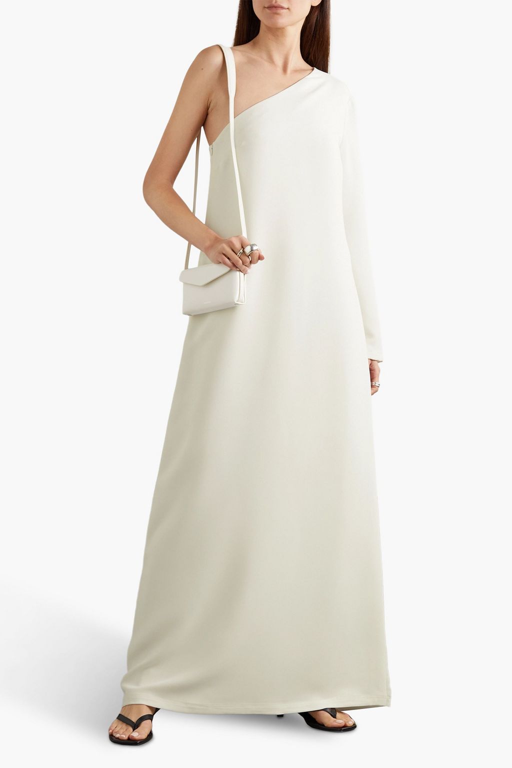 ESSE STUDIOS One-sleeve cady maxi dress