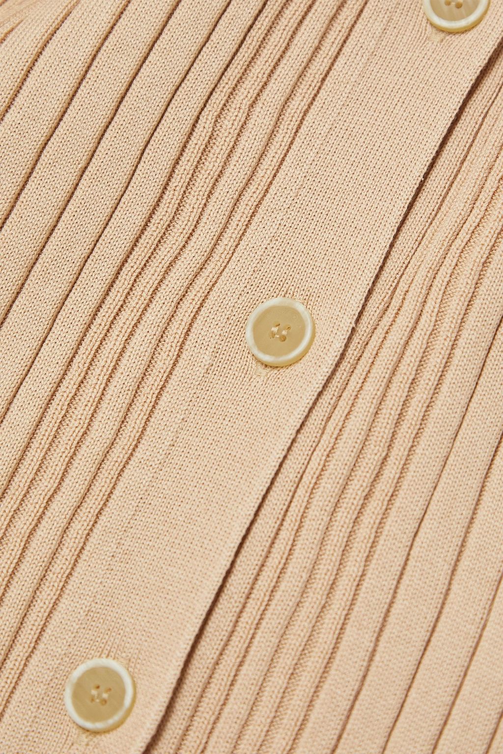 CASASOLA Emiliana ribbed silk and cotton-blend midi dress