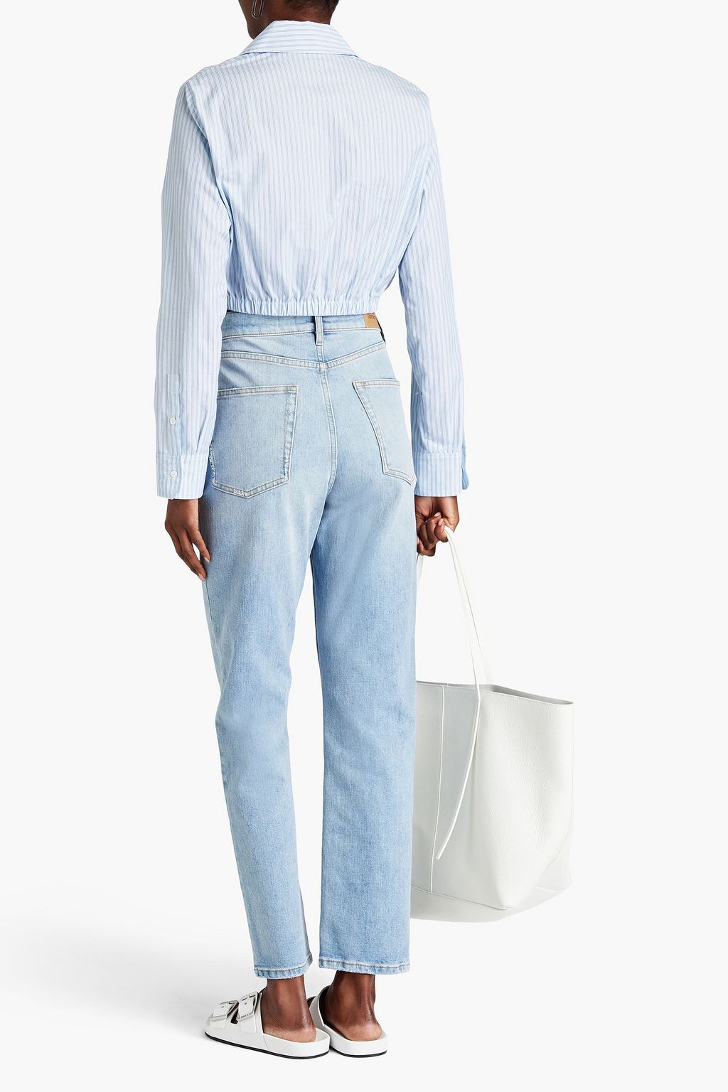 TOMORROW DENIM جينز بخصر عالٍ وأرجل مستقيمة