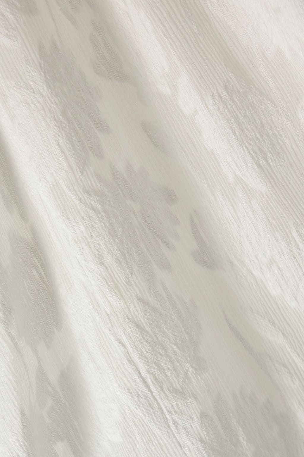 VINCE. Shirred silk and cotton-blend jacquard blouse
