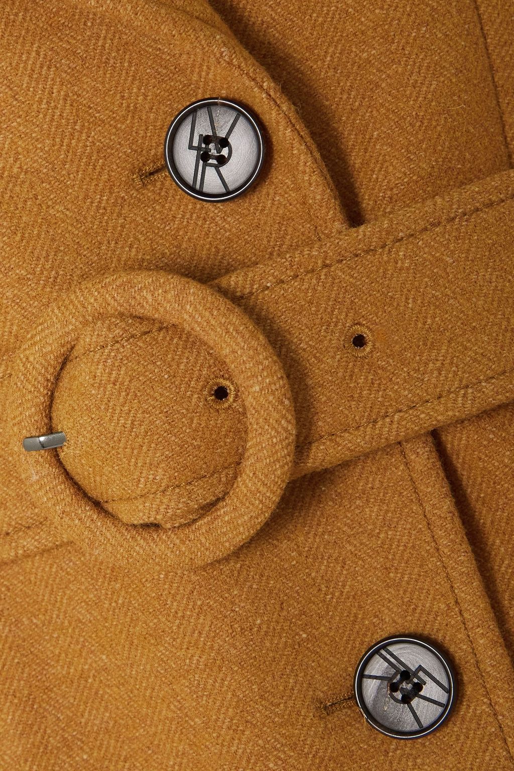 LVIR Belted herringbone wool-blend blazer