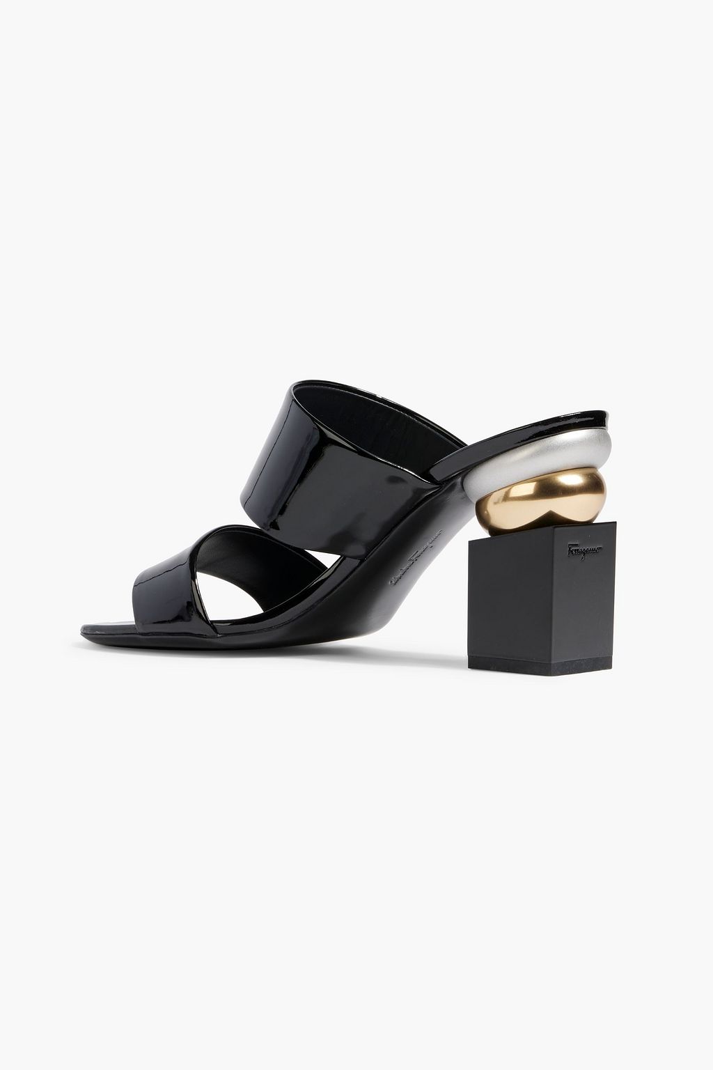 FERRAGAMO Lotten patent-leather mules