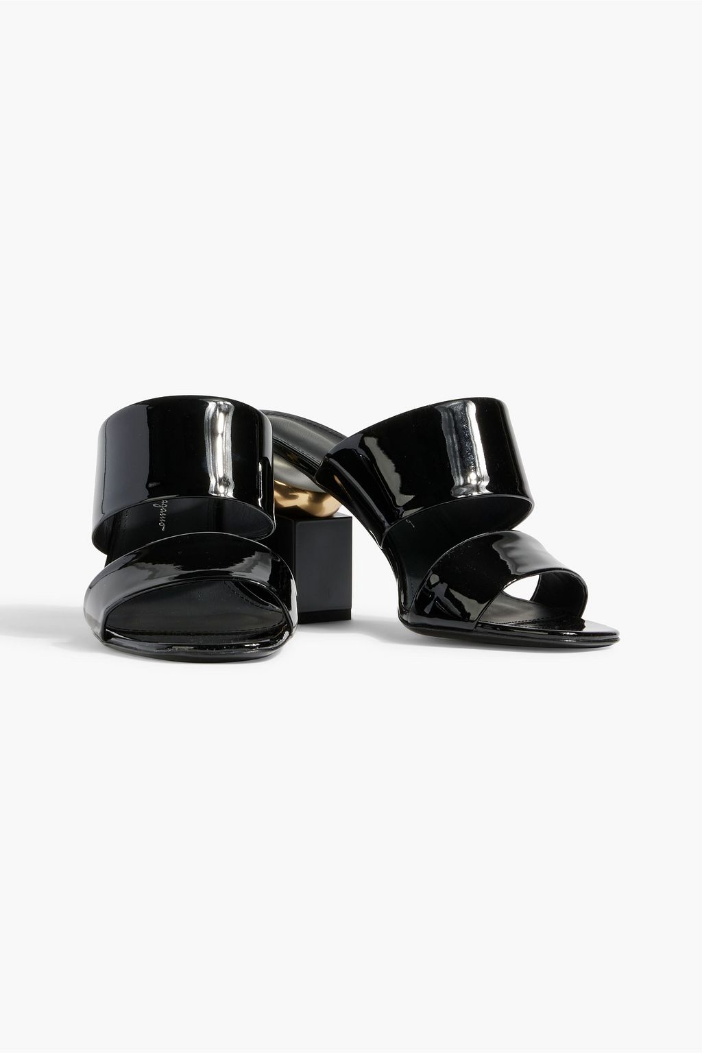 FERRAGAMO Lotten patent-leather mules