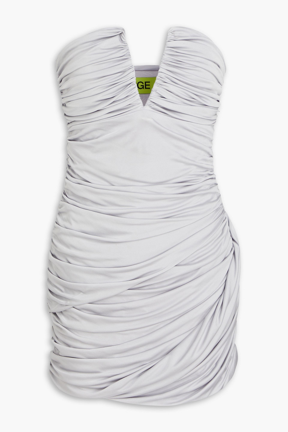 Talsi strapless ruched jersey mini dress