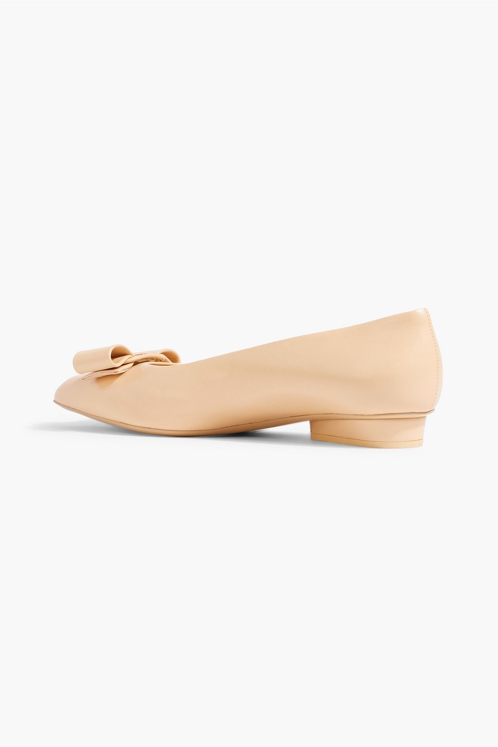 FERRAGAMO Viva bow-embellished leather point-toe flats