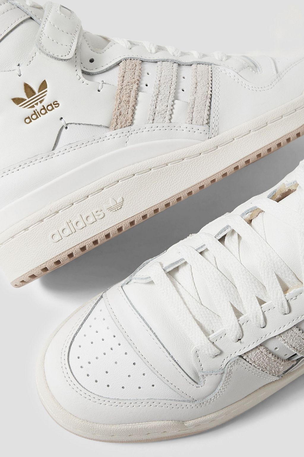 ADIDAS ORIGINALS Perforated leather high-top sneakers