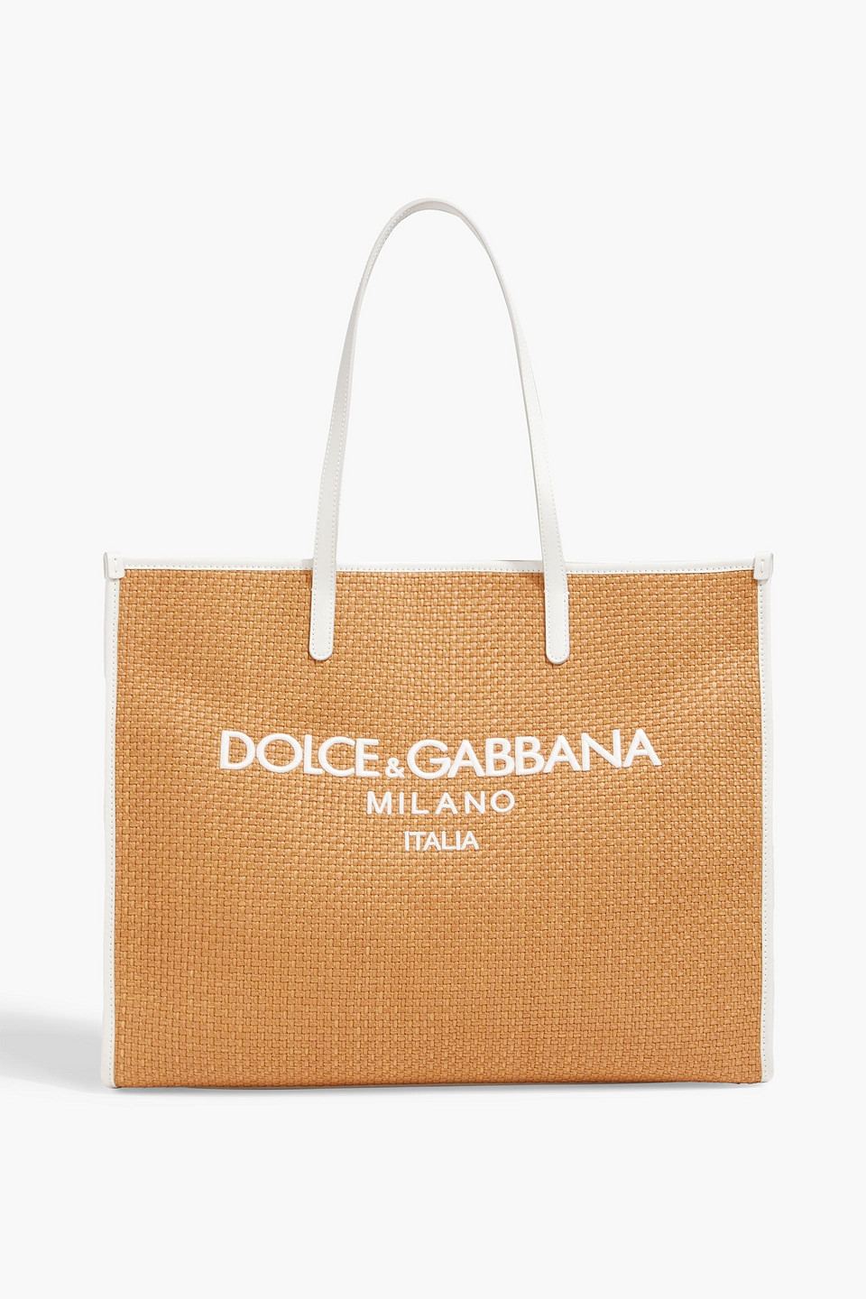 Dolce&Gabbana Embroidered raffia tote