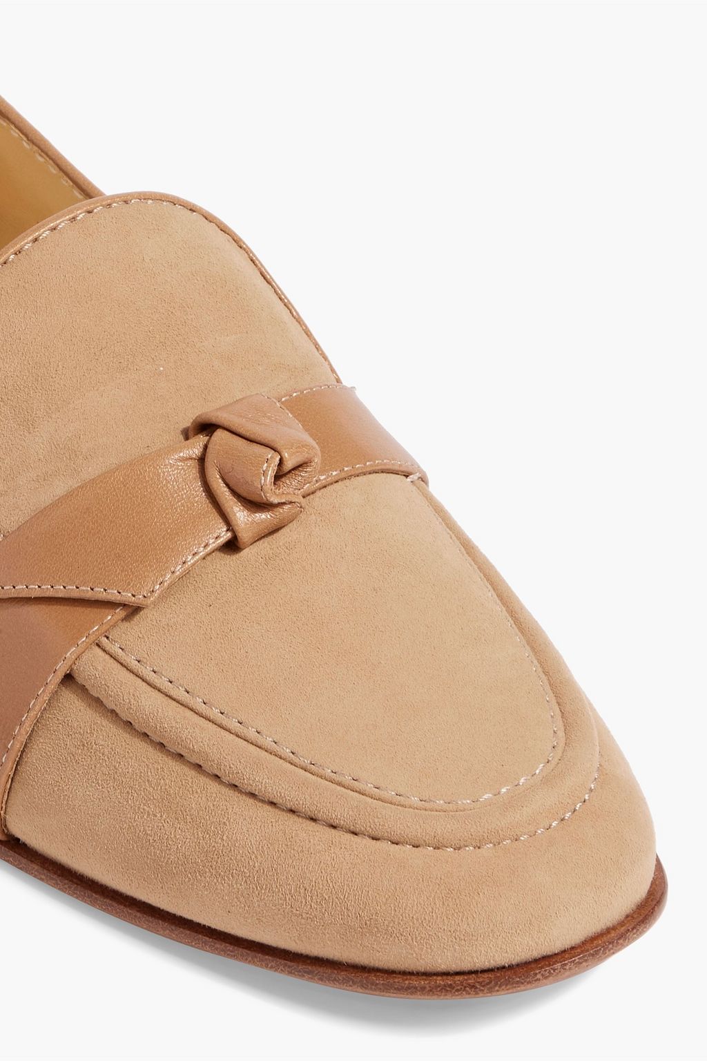 ALEXANDRE BIRMAN Clarita bow-embellished suede loafers