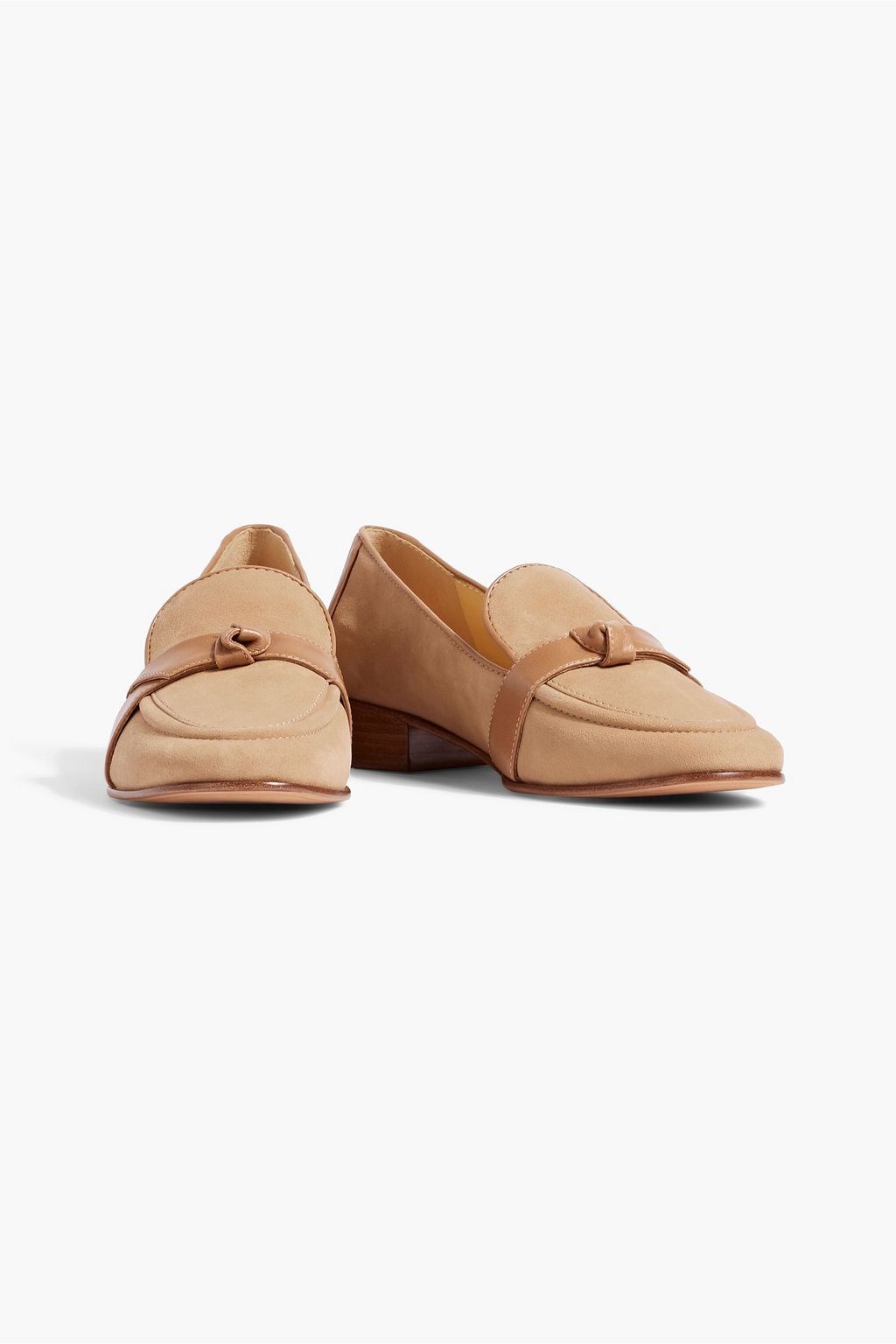 ALEXANDRE BIRMAN Clarita bow-embellished suede loafers