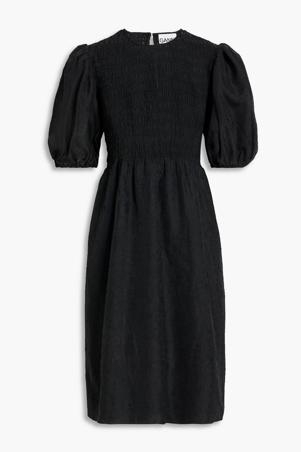 GANNI Shirred jacquard midi dress | THE OUTNET