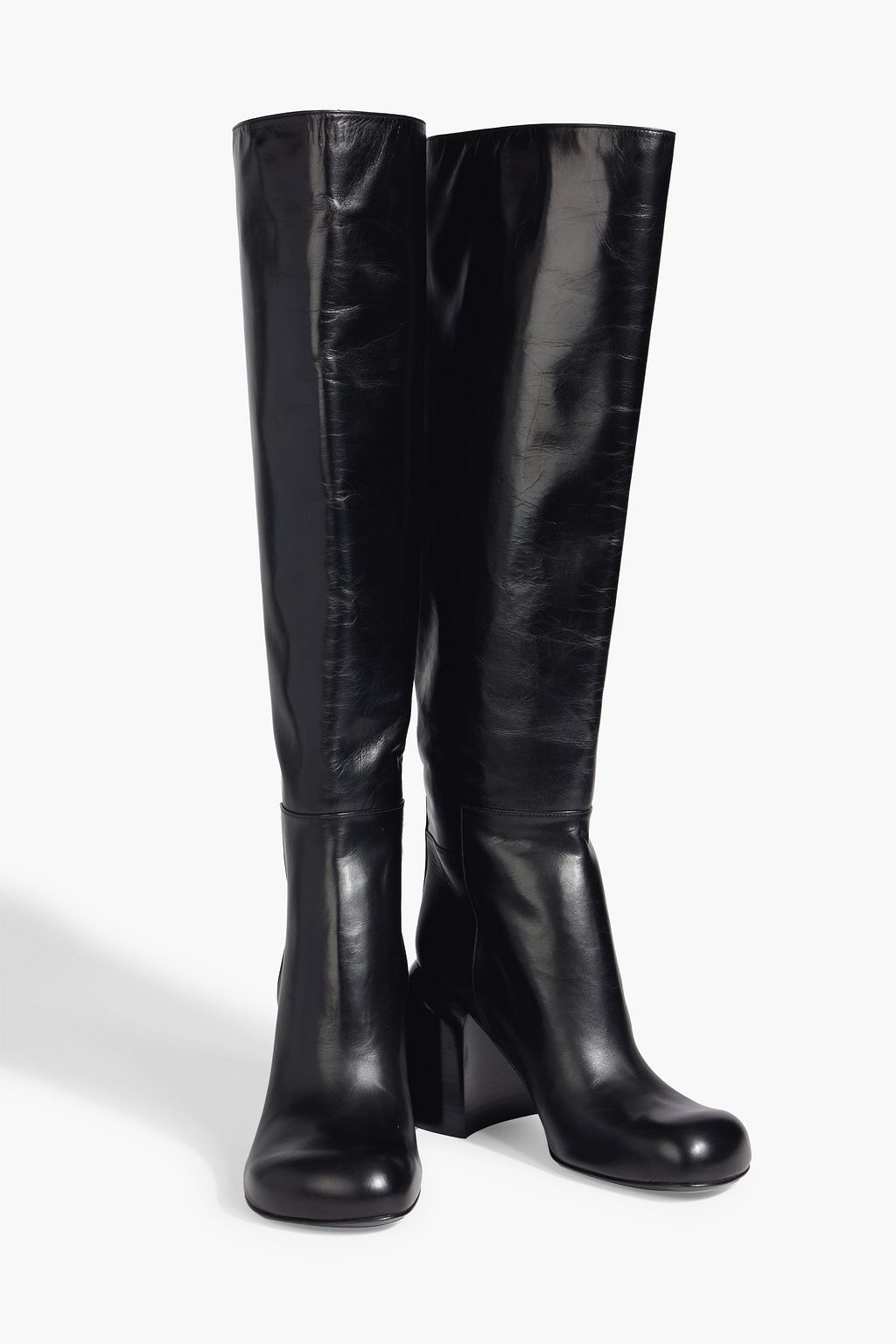 JIL SANDER Leather knee boots