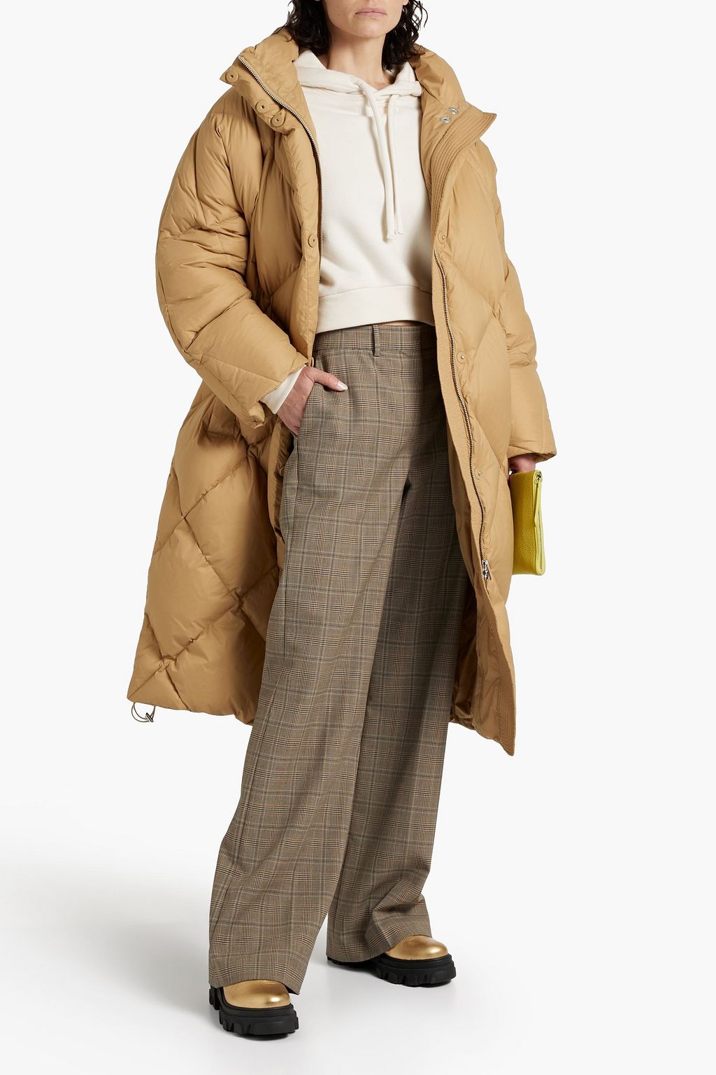 STAND STUDIO Anissa oversized quilted shell down coat