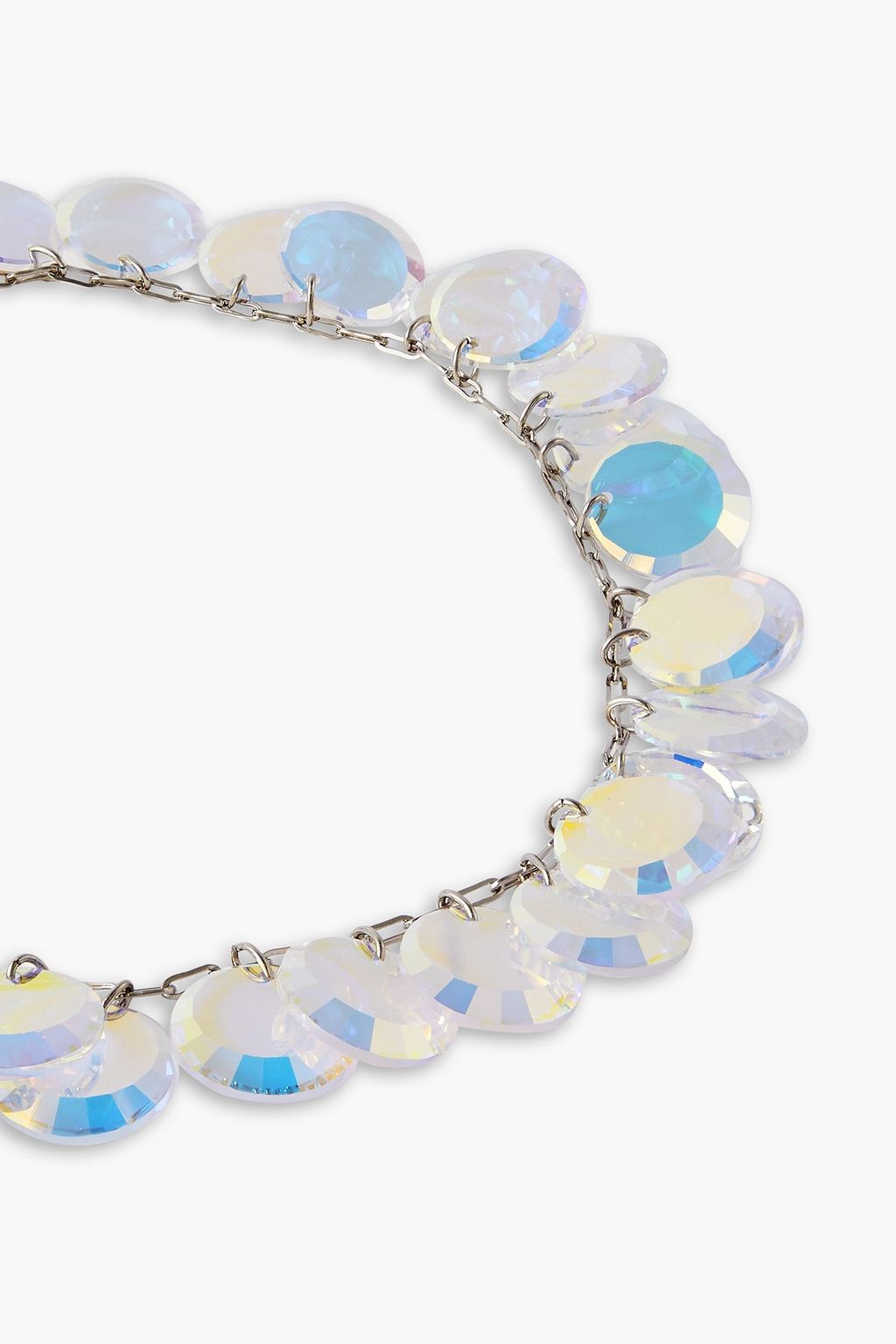 AMINA MUADDI Tina silver crystal choker