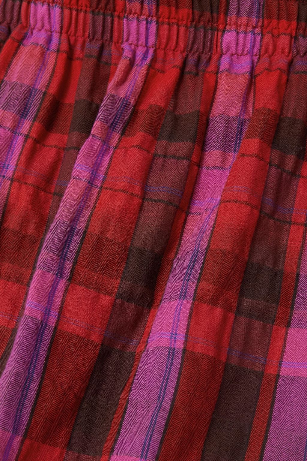 ACNE STUDIOS Checked cotton mini skirt