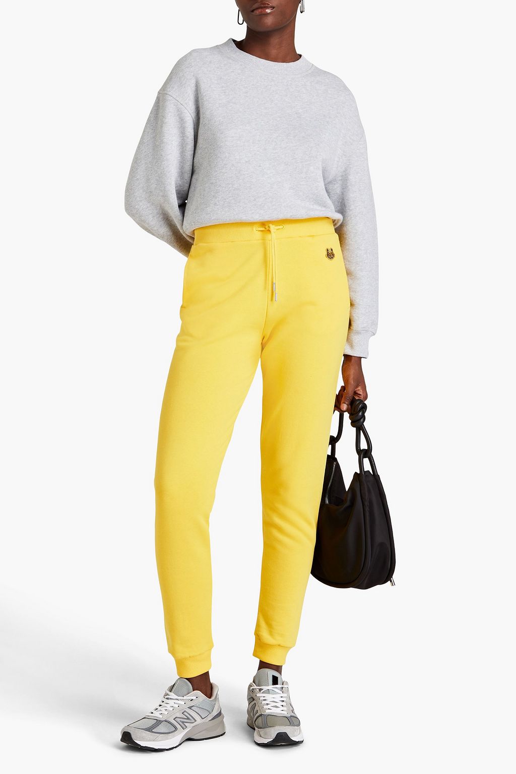 KENZO French cotton-terry track pants