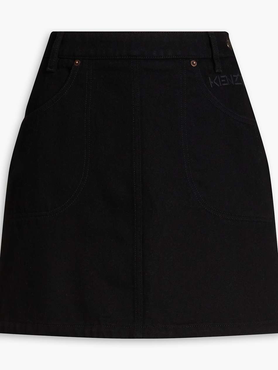 denim mini skirt
