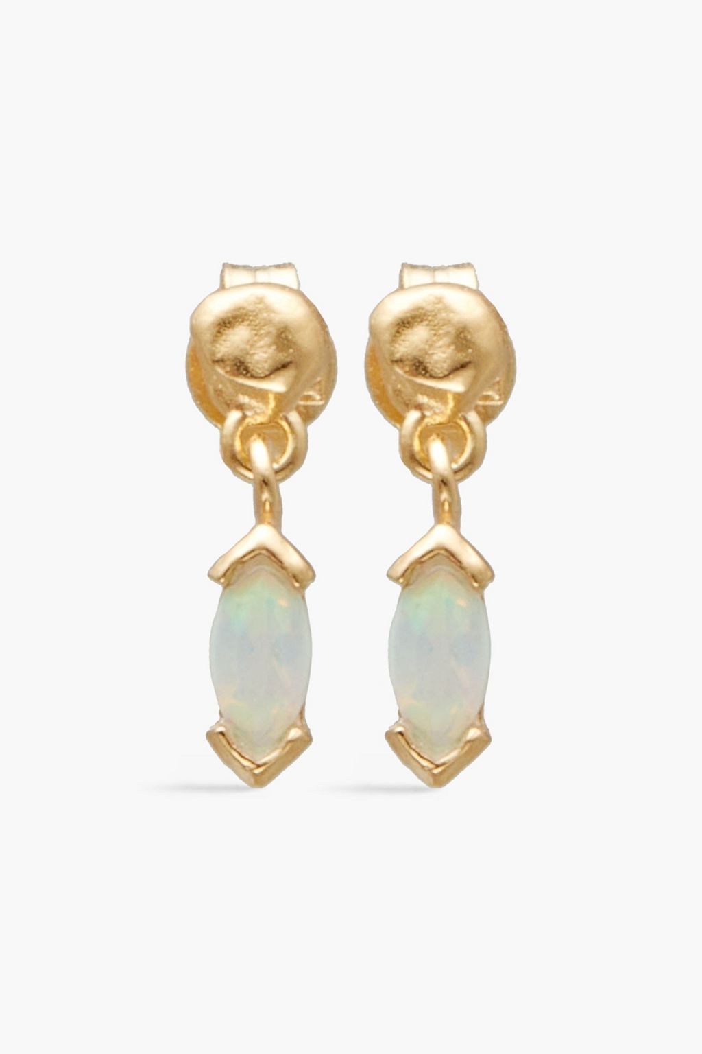 Gold plated opal earrings