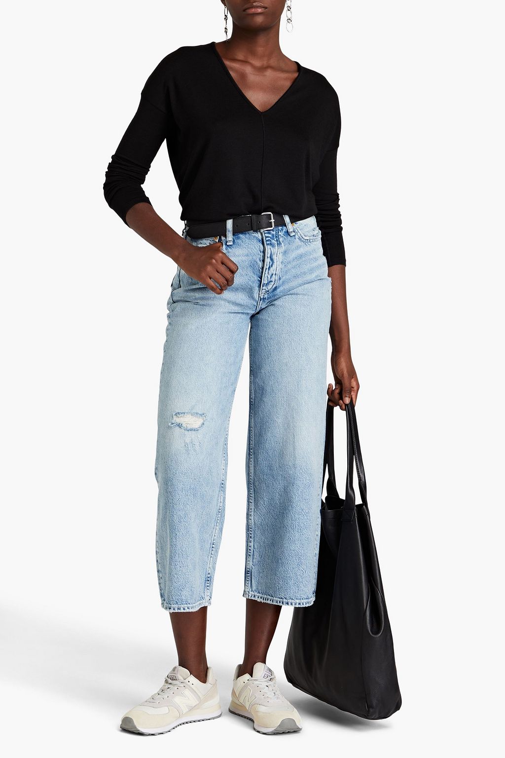 RAG & BONE كنزة من نسيج محبوك مرن