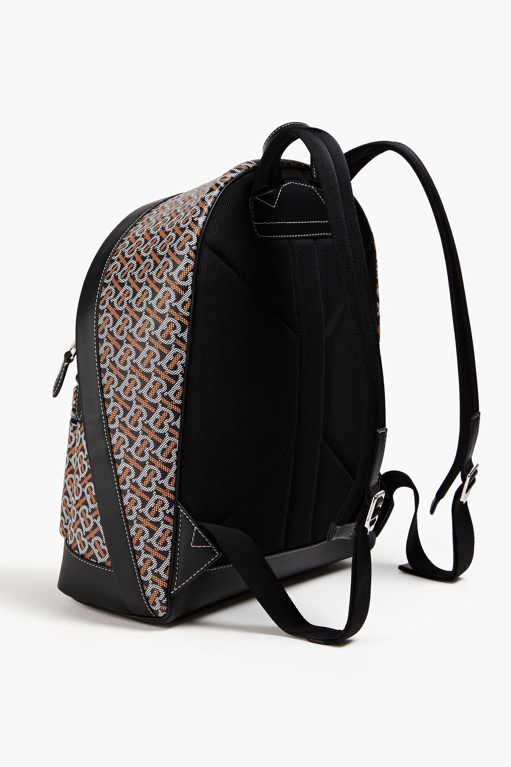 BURBERRY Logo-print faux textured leather backpack