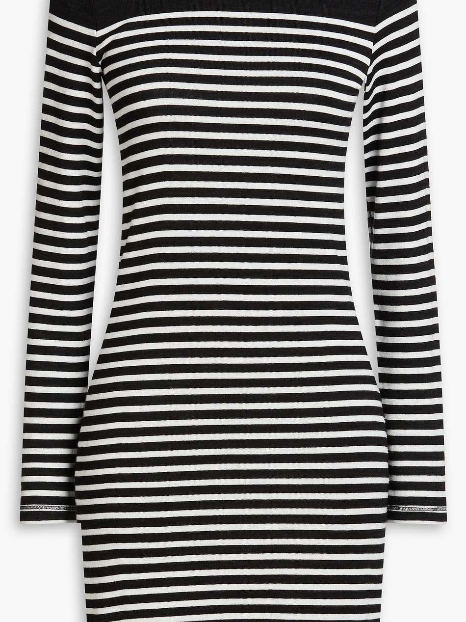 striped stretch-jersey mini dress