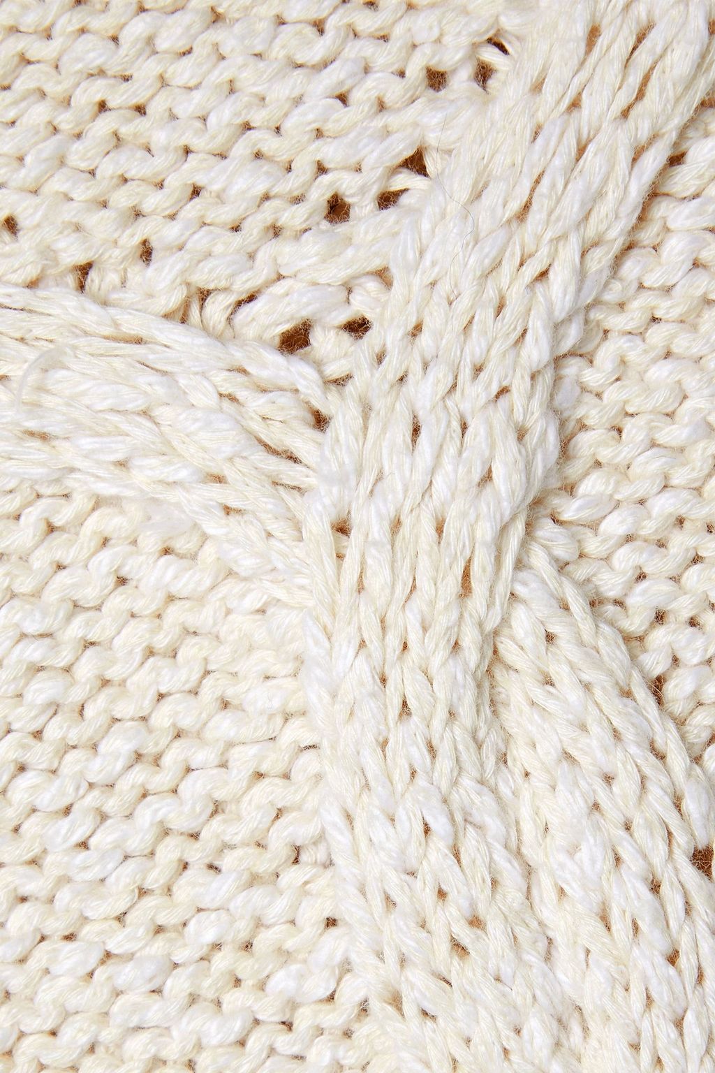 INTERIOR The Ismael cable-knit cotton and merino wool-blend turtleneck sweater