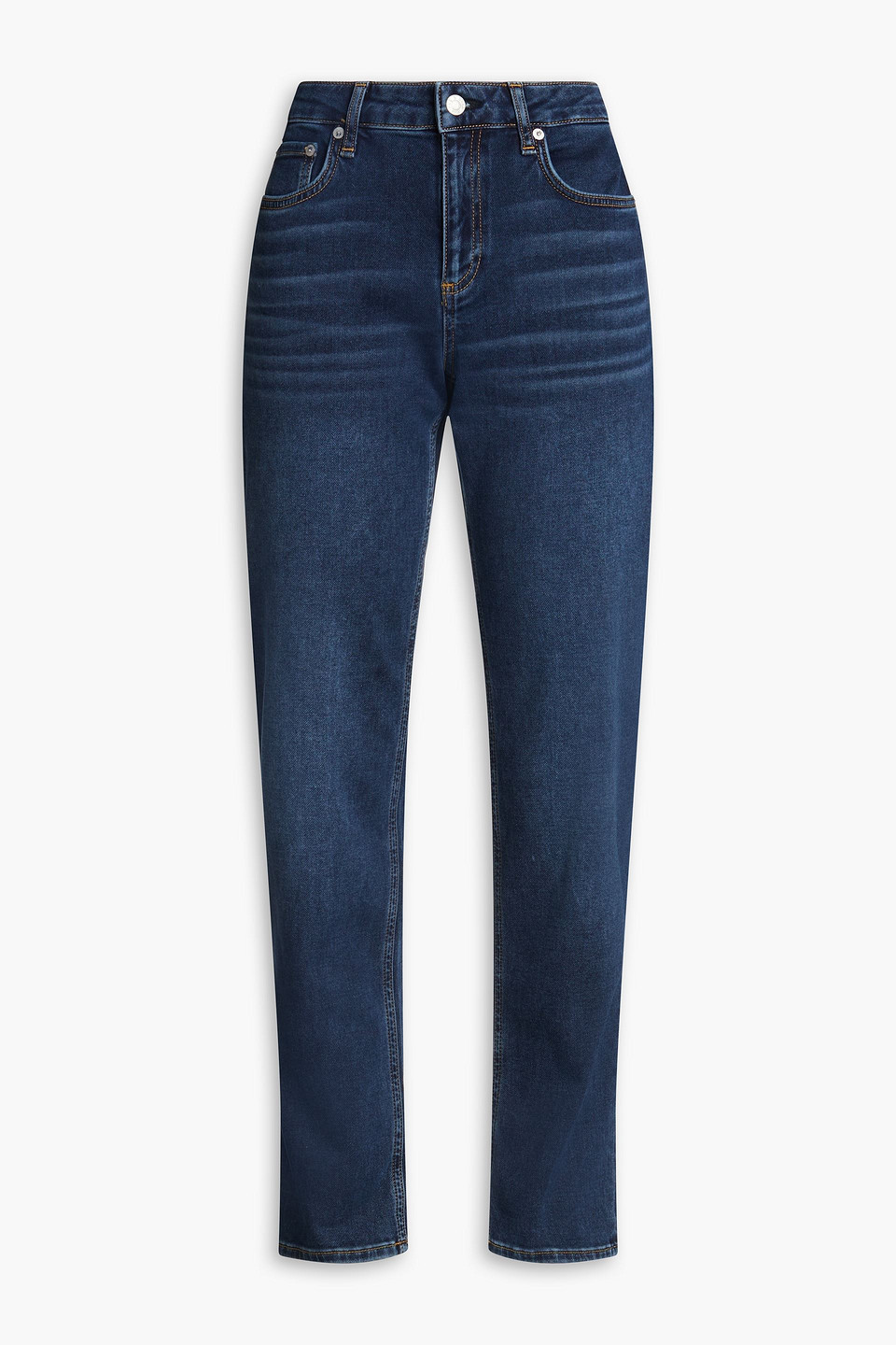 Rag & Bone Dre Faded Low-rise Boyfriend Jeans In Dark Denim