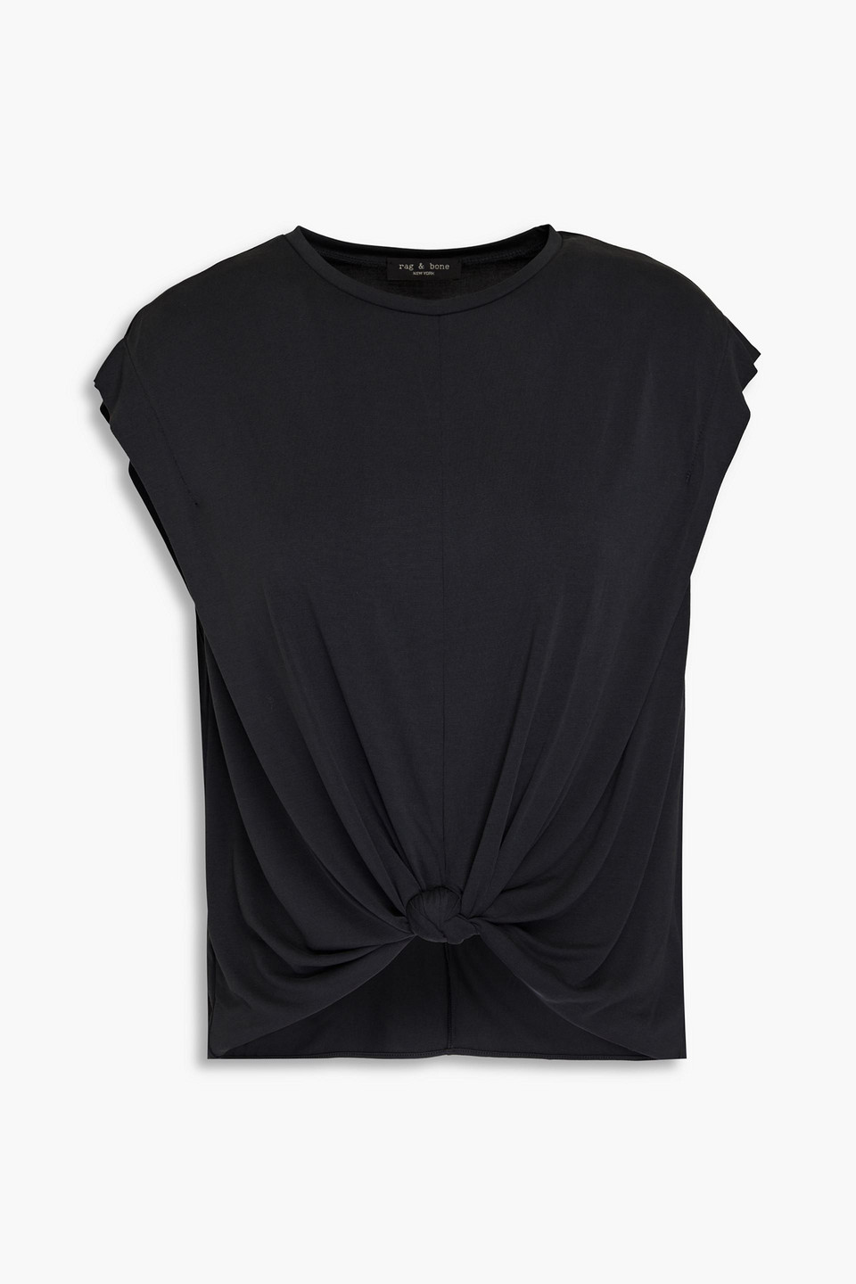 RAG & BONE JENNA KNOTTED MODAL-BLEND JERSEY T-SHIRT