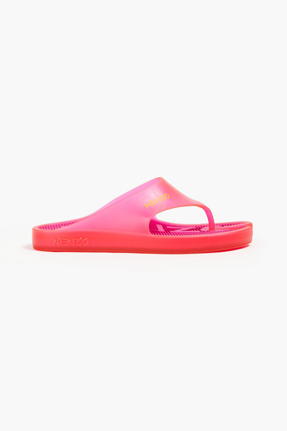 Kenzo K-beach Split-toe Logo-print Rubber Flip Flops In Bright Pink