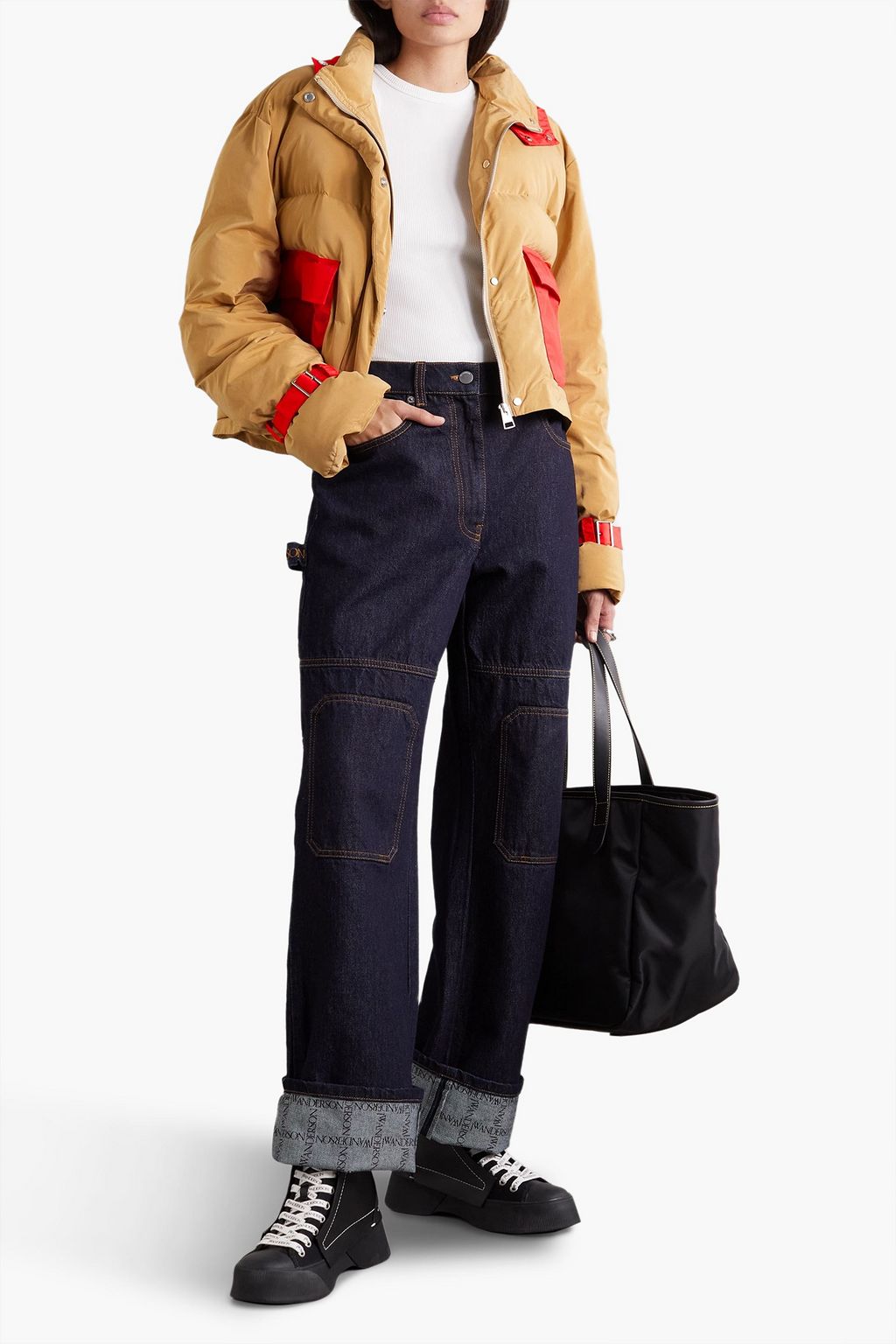 JW ANDERSON Two-tone quilted shell jacket