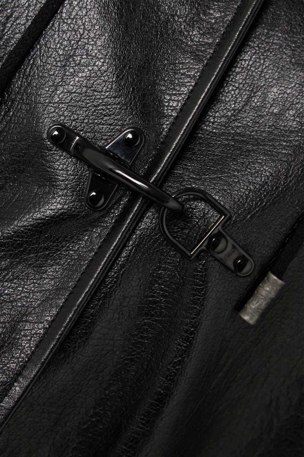 ACNE STUDIOS Oversized leather hooded coat