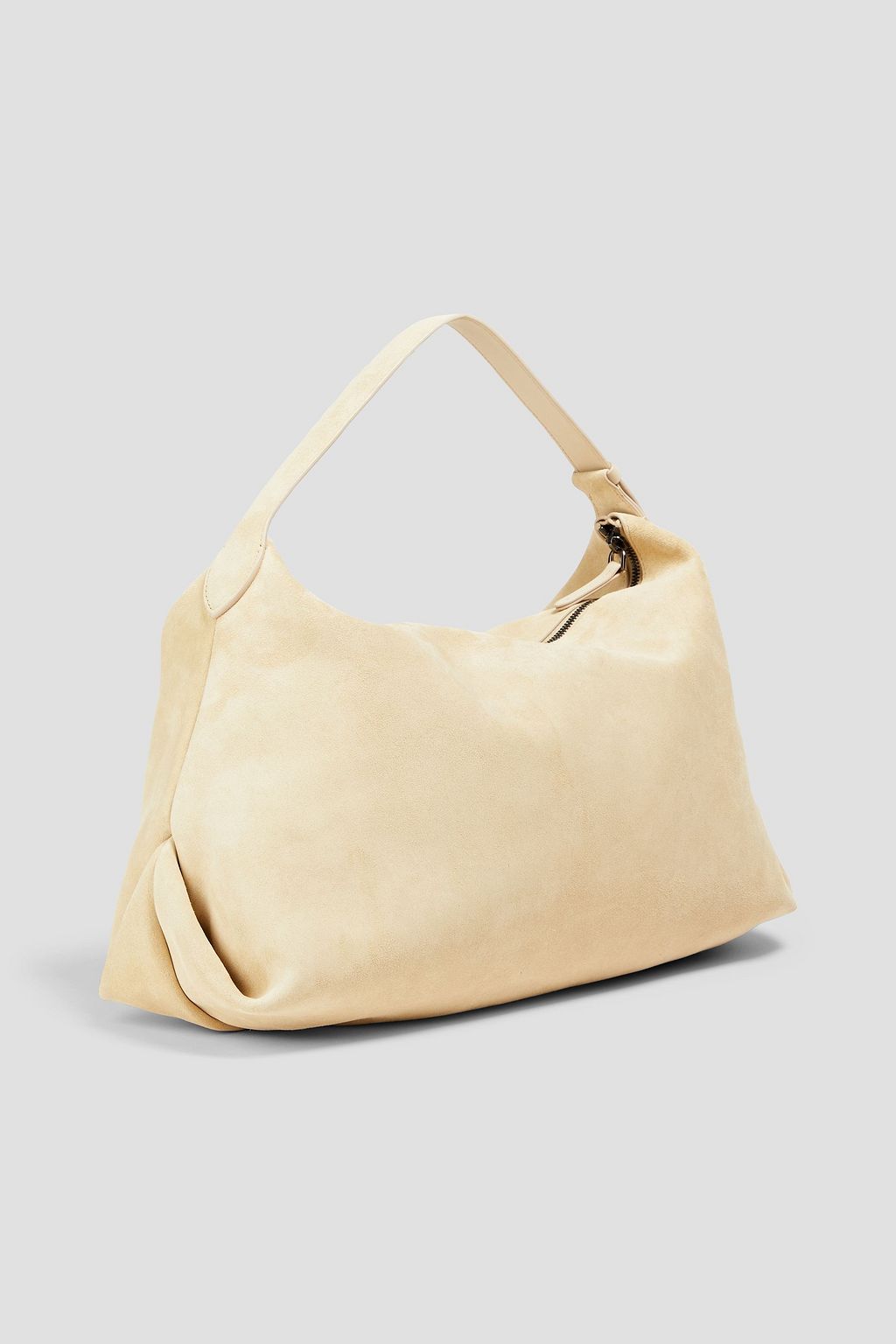 BRUNELLO CUCINELLI Bead-embellished suede shoulder bag