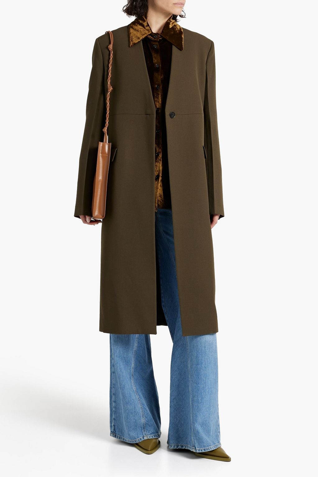 JIL SANDER Wool-twill coat