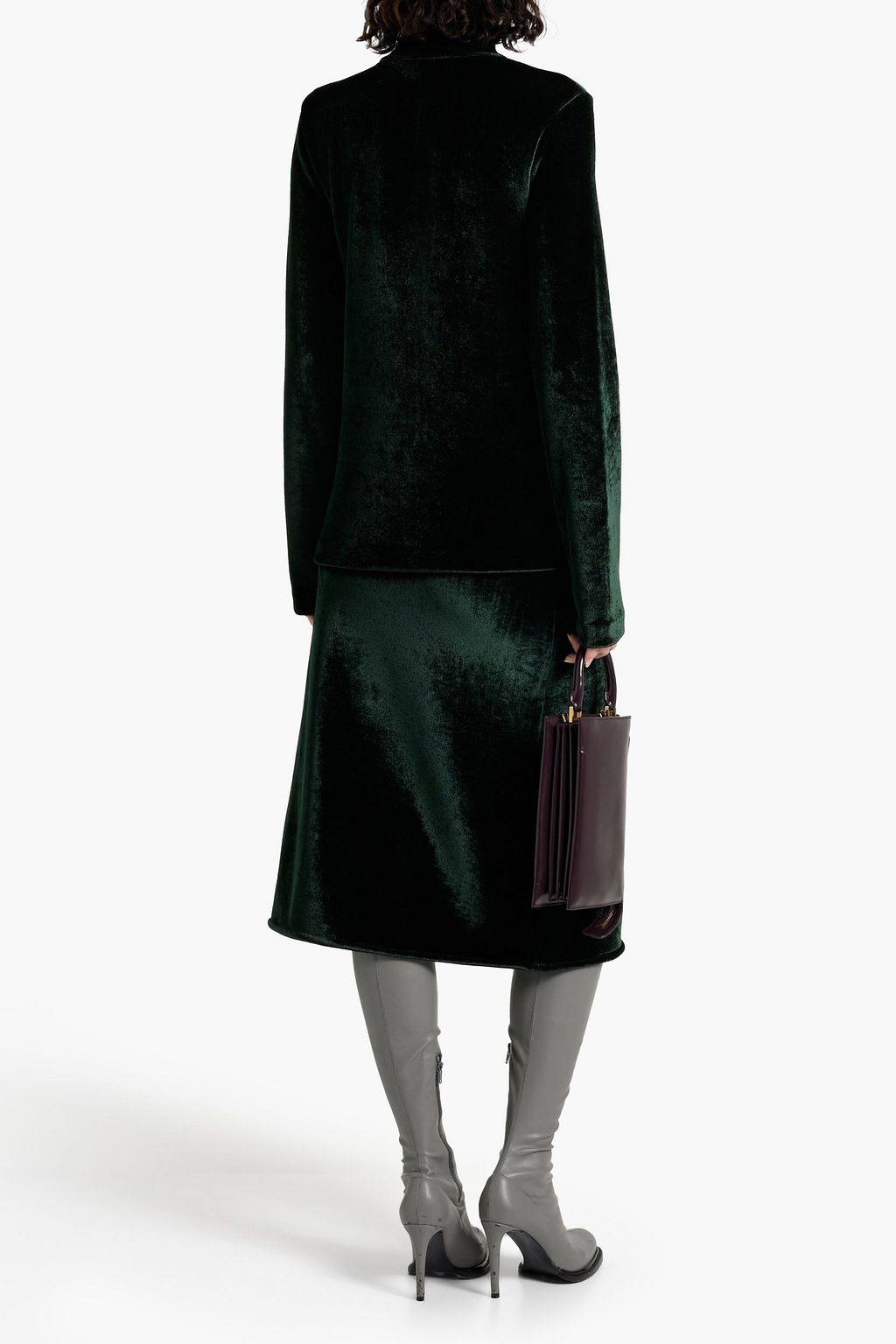 JIL SANDER Velvet turtleneck top
