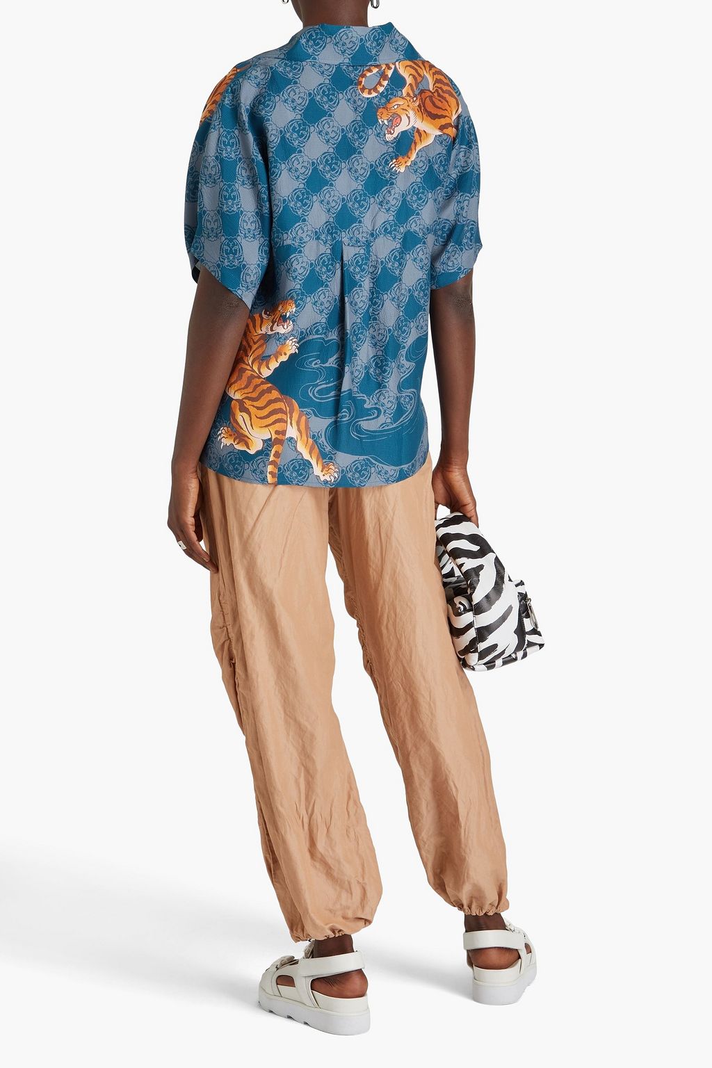KENZO Printed silk crepe de chine shirt