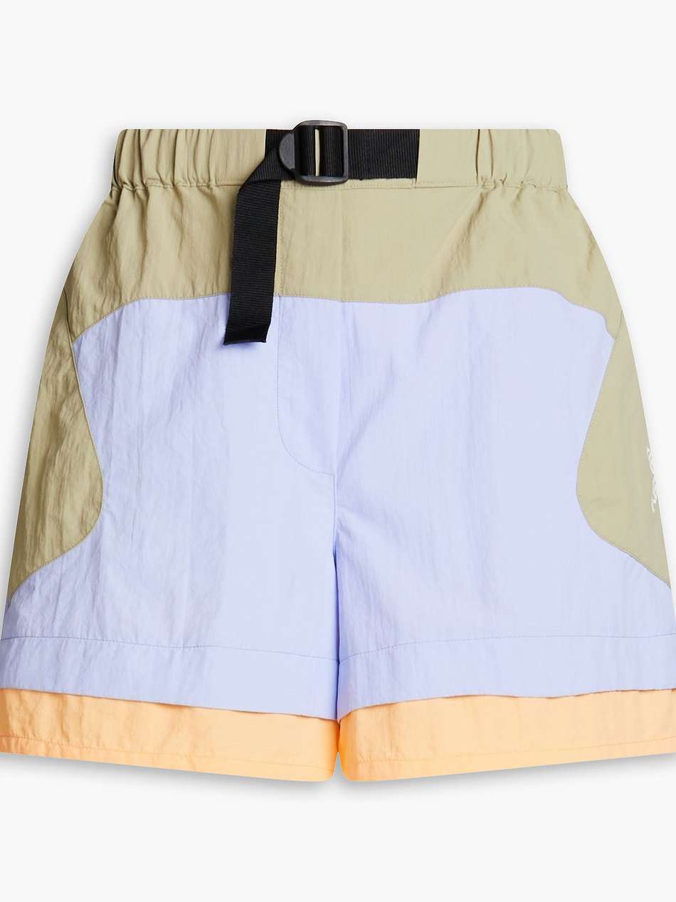color-block shell shorts