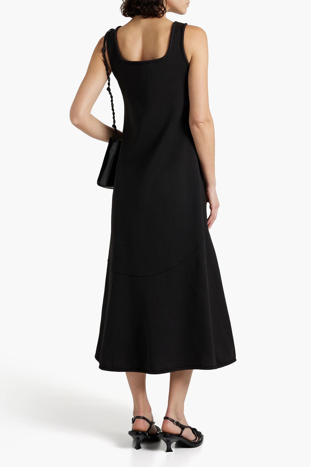 JIL SANDER Cotton-blend jersey midi dress