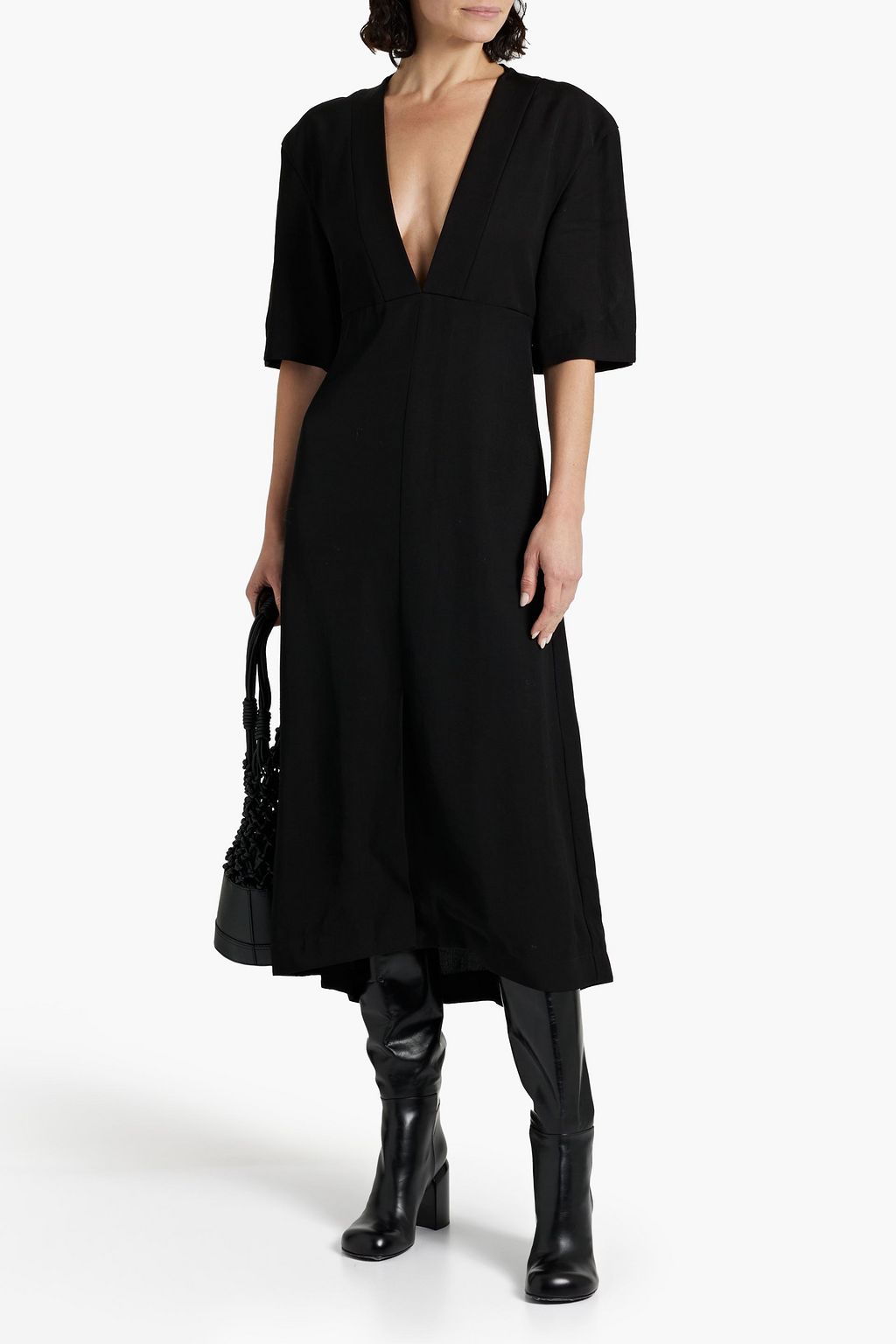JIL SANDER Grain de poudre midi dress