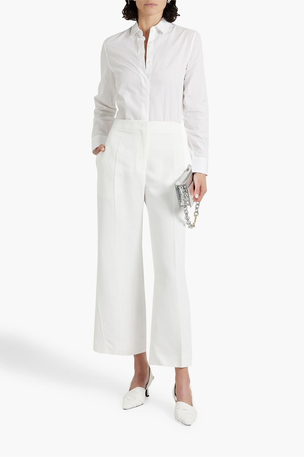 JIL SANDER Grain de poudre wide-leg pants