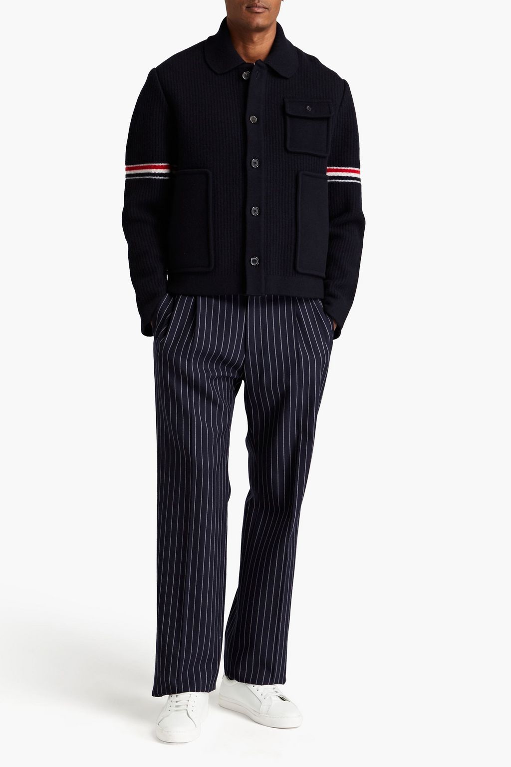 THOM BROWNE Striped wool jacket