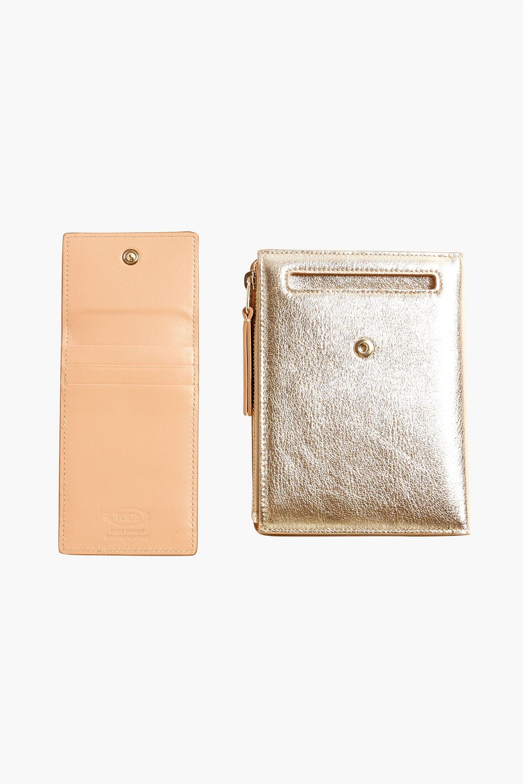 TOD'S Metallic leather wallet